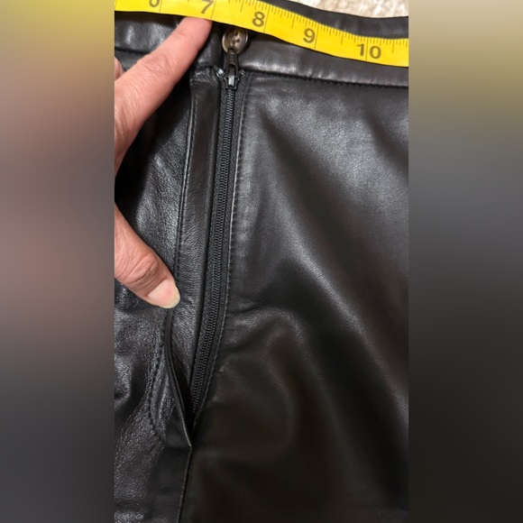 Loulou Studio noro 💯 % lambskin  leather Black Flare & Wide Leg pants - Picture 12 of 17